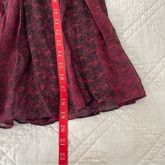 NWT Club Monaco Venetian Rose/Rouge Parker Skirt Pleated Lined Back Zip Size 10 - Picture 9 of 9